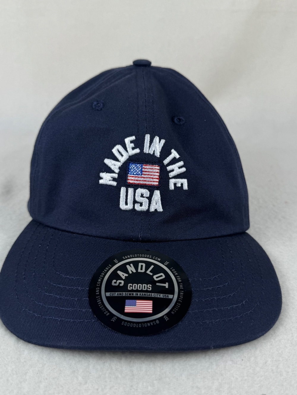 Sandlot Goods Made in USA Navy Dad Hat Adjustable Cap